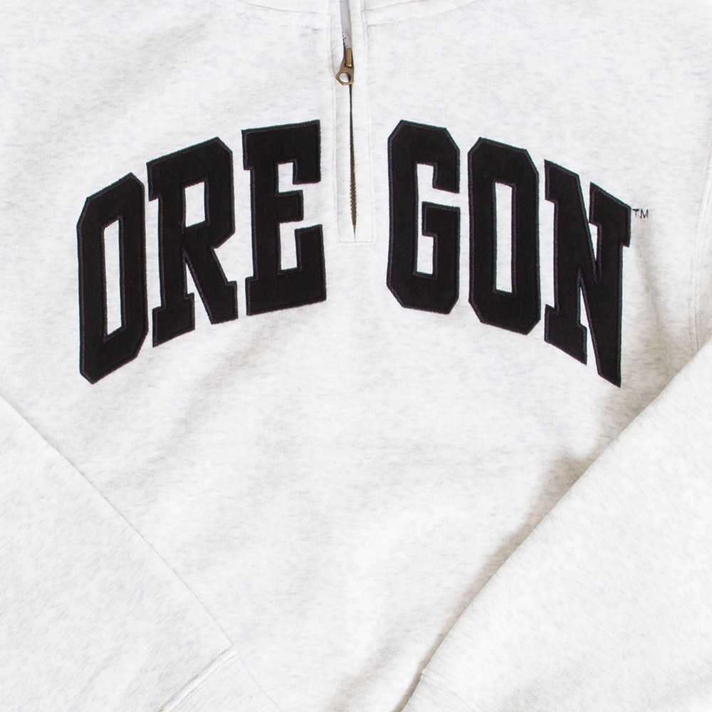 Arched Oregon, Zoozatz, White, Pullover, Cotton Blend, Men, Black Suede, 1/4-zip, Sweatshirt, 302898